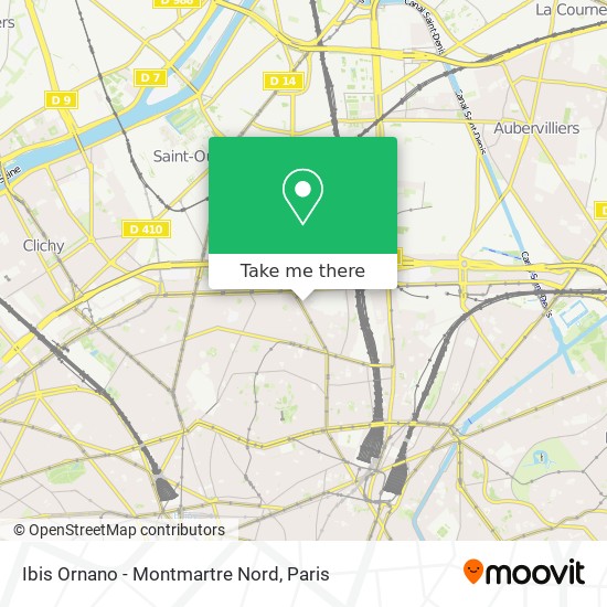 Ibis Ornano - Montmartre Nord map