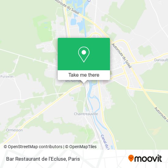 Bar Restaurant de l'Ecluse map