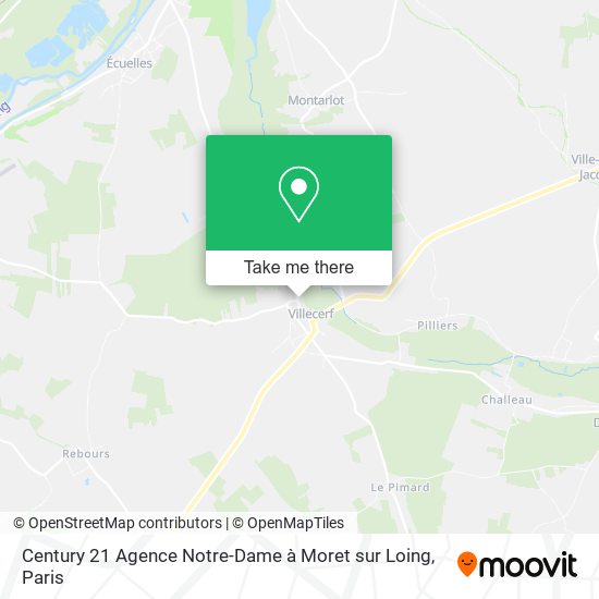 Mapa Century 21 Agence Notre-Dame à Moret sur Loing