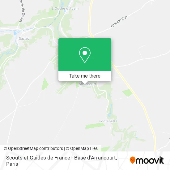 Mapa Scouts et Guides de France - Base d'Arrancourt