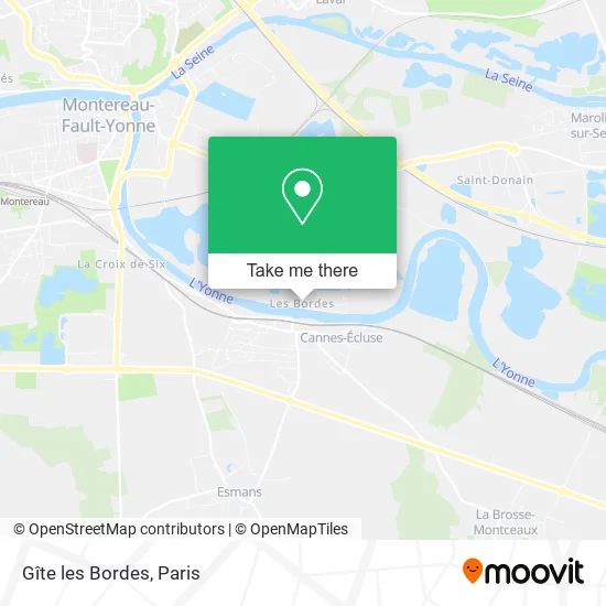 Gîte les Bordes map