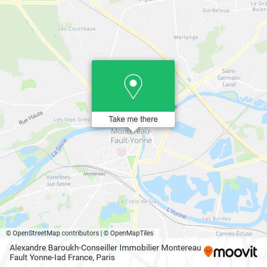 Alexandre Baroukh-Conseiller Immobilier Montereau Fault Yonne-Iad France map