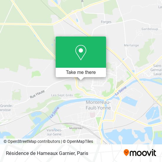 Mapa Résidence de Hameaux Garnier