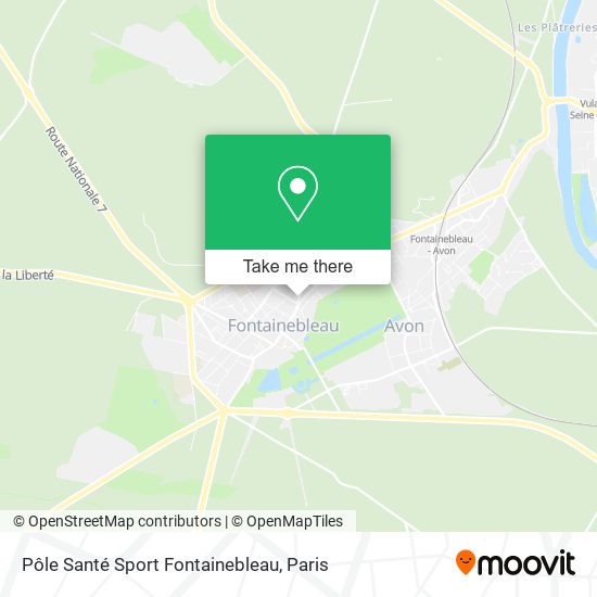 Pôle Santé Sport Fontainebleau map