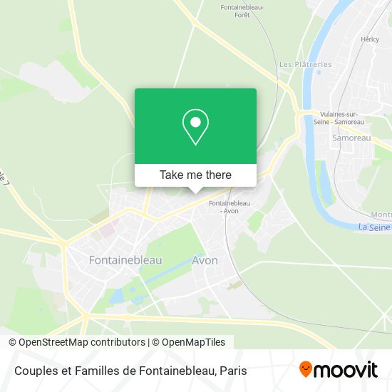 Mapa Couples et Familles de Fontainebleau
