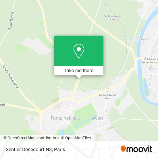 Sentier Dénecourt N3 map