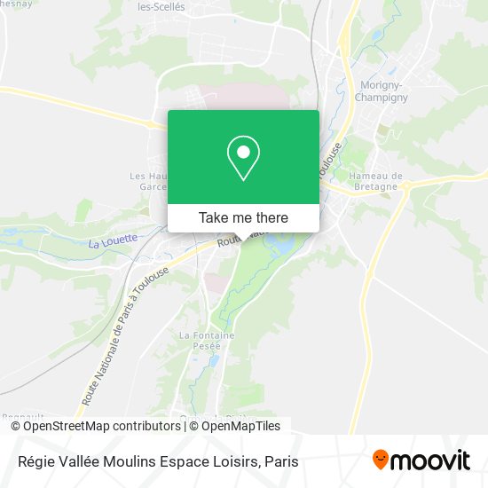 Mapa Régie Vallée Moulins Espace Loisirs