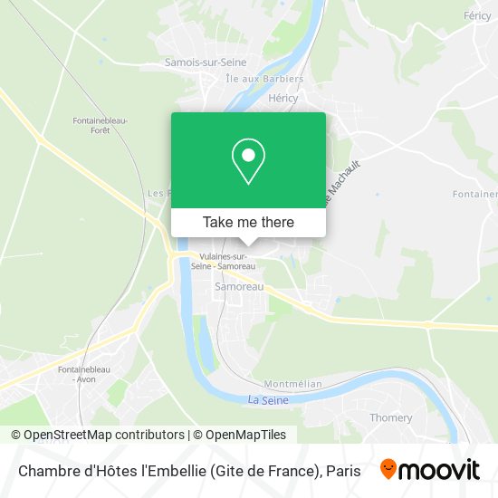 Mapa Chambre d'Hôtes l'Embellie (Gite de France)