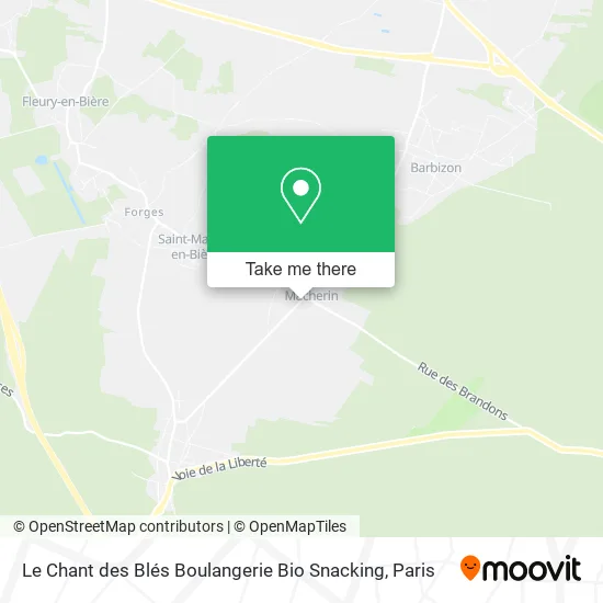 Le Chant des Blés Boulangerie Bio Snacking map