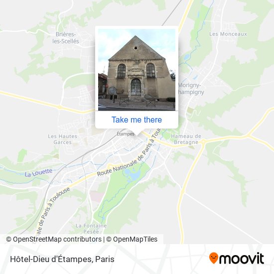 Mapa Hôtel-Dieu d'Étampes