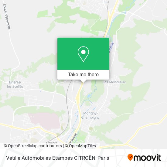 Mapa Vetille Automobiles Etampes CITROËN