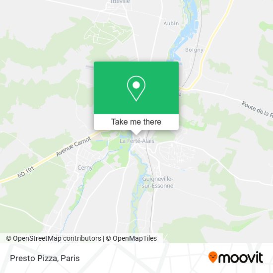 Mapa Presto Pizza