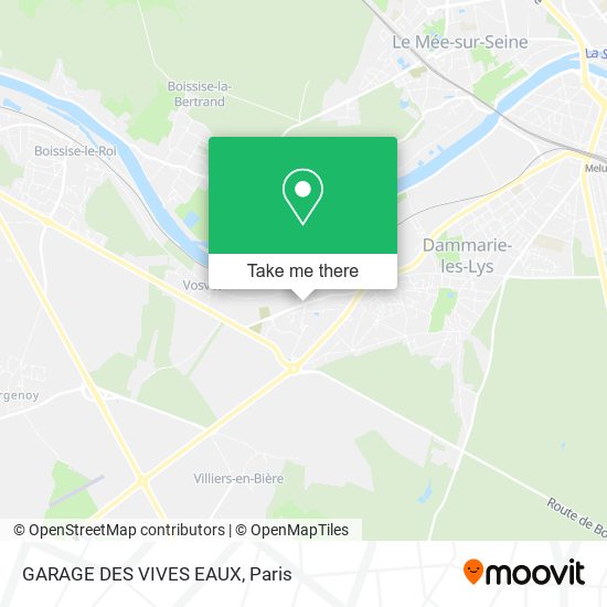 GARAGE DES VIVES EAUX map