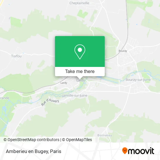 Amberieu en Bugey map