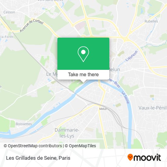 Mapa Les Grillades de Seine
