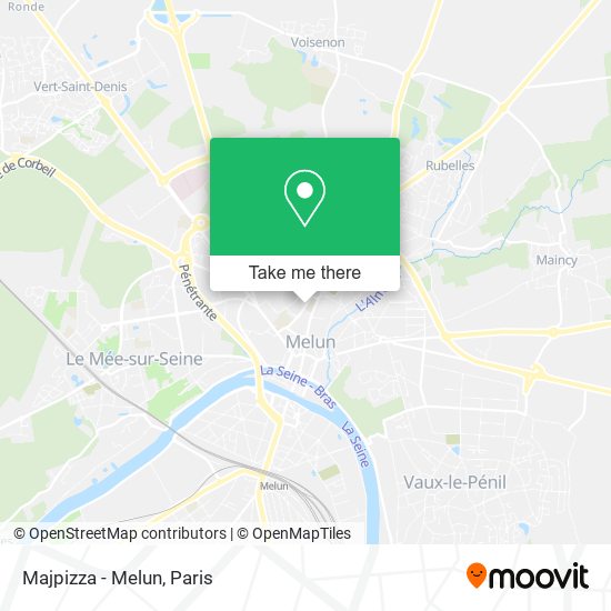 Mapa Majpizza - Melun