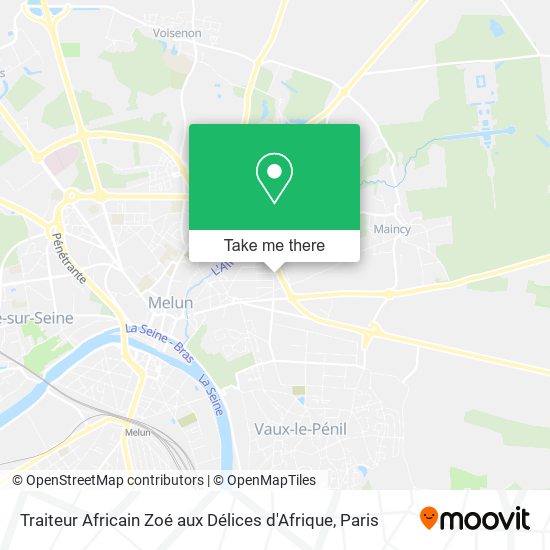 Traiteur Africain Zoé aux Délices d'Afrique map