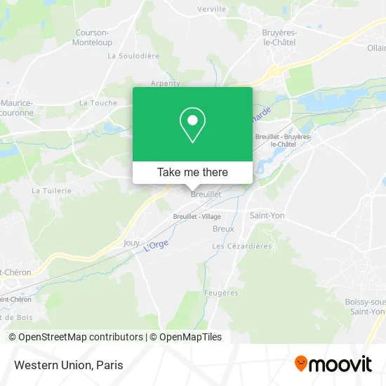 Western Union map