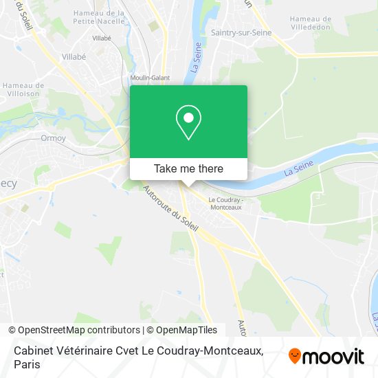 Cabinet Vétérinaire Cvet Le Coudray-Montceaux map