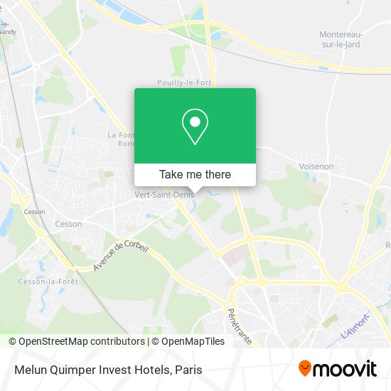 Melun Quimper Invest Hotels map