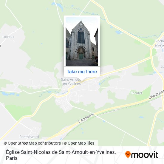 Mapa Église Saint-Nicolas de Saint-Arnoult-en-Yvelines