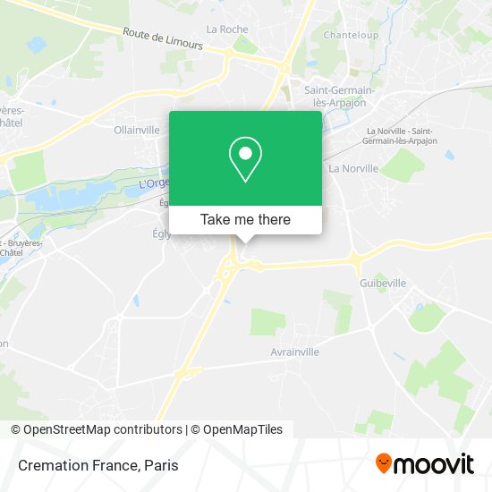 Mapa Cremation France