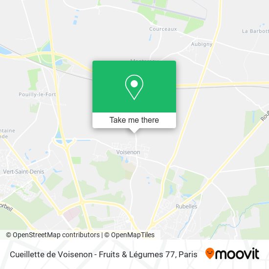 Cueillette de Voisenon - Fruits & Légumes 77 map