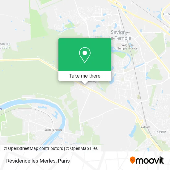 Mapa Résidence les Merles