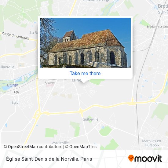 Église Saint-Denis de la Norville map