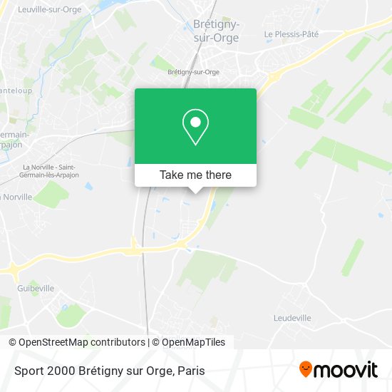 Sport 2000 Brétigny sur Orge map