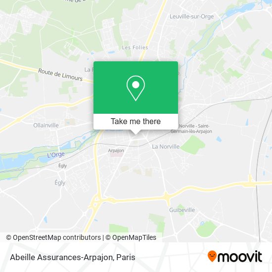 Mapa Abeille Assurances-Arpajon