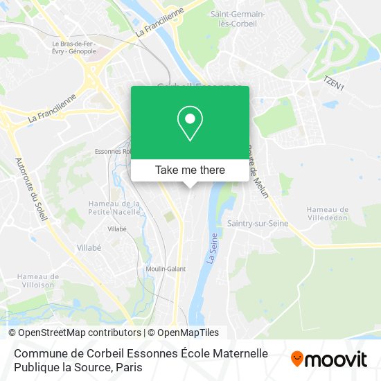 Mapa Commune de Corbeil Essonnes École Maternelle Publique la Source