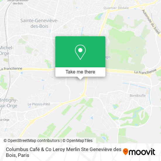 Columbus Café & Co Leroy Merlin Ste Geneviève des Bois map