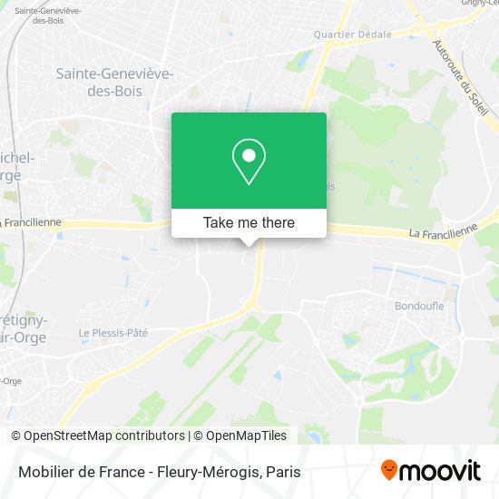 Mobilier de France - Fleury-Mérogis map