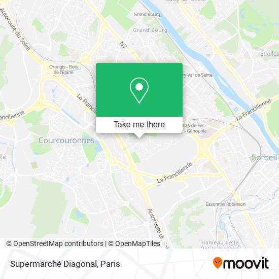 Supermarché Diagonal map