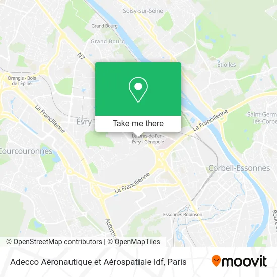 Adecco Aéronautique et Aérospatiale Idf map