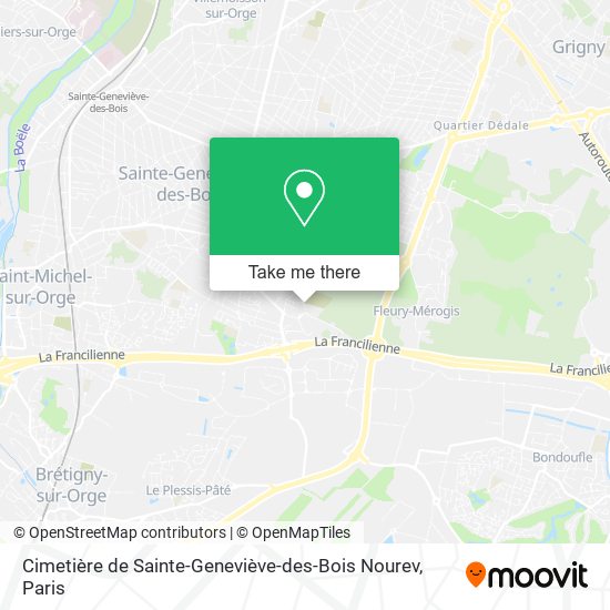Cimetière de Sainte-Geneviève-des-Bois Nourev map