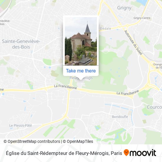 Mapa Église du Saint-Rédempteur de Fleury-Mérogis