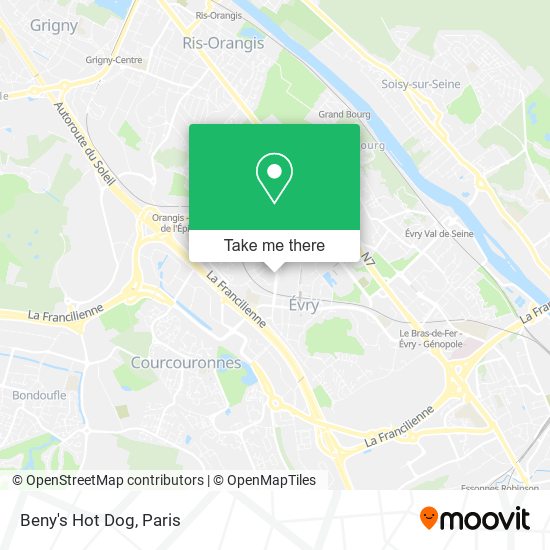 Beny's Hot Dog map