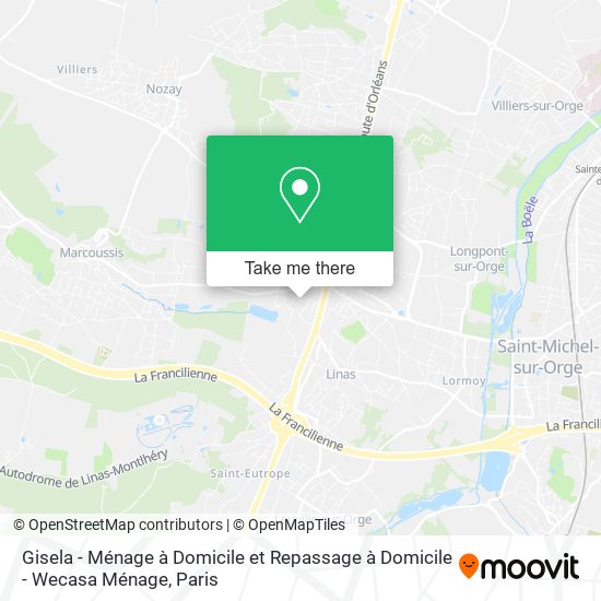 Gisela - Ménage à Domicile et Repassage à Domicile - Wecasa Ménage map