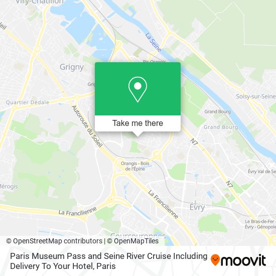 Paris Museum Pass and Seine River Cruise Including Delivery To Your Hotel map