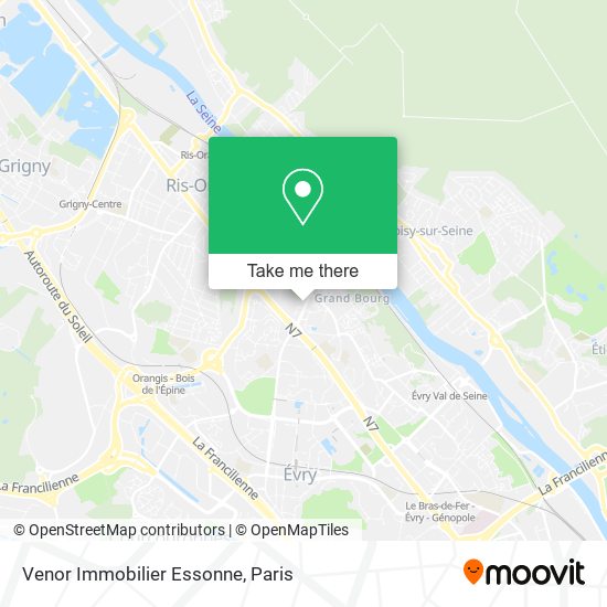 Venor Immobilier Essonne map