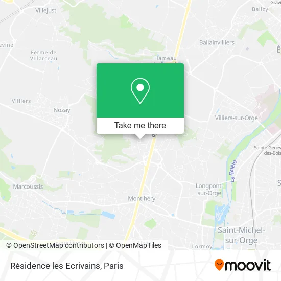 Résidence les Ecrivains map