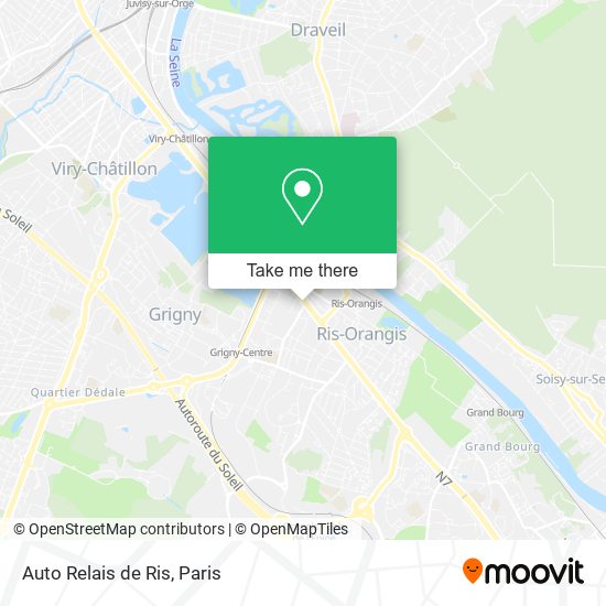 Mapa Auto Relais de Ris