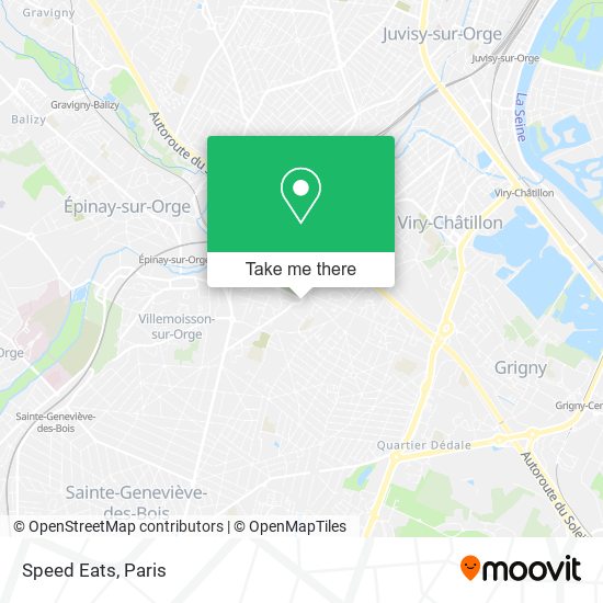 Speed Eats map