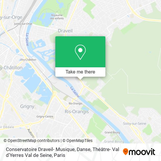 Mapa Conservatoire Draveil- Musique, Danse, Théâtre- Val d'Yerres Val de Seine