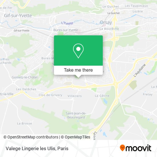 Mapa Valege Lingerie les Ulis