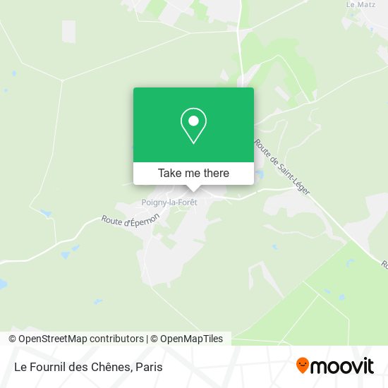 Le Fournil des Chênes map