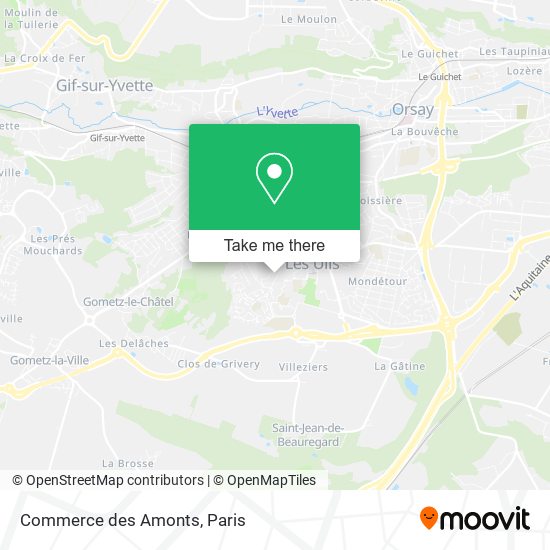 Mapa Commerce des Amonts