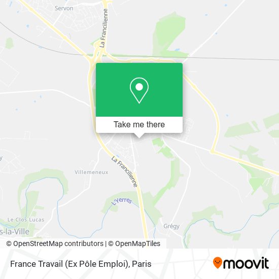 France Travail (Ex Pôle Emploi) map